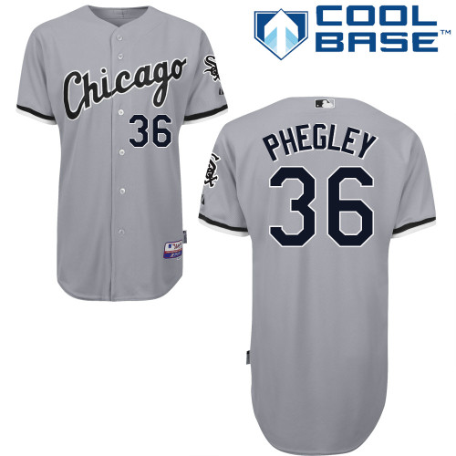 Josh Phegley #36 MLB Jersey-Chicago White Sox Men's Authentic Road Gray Cool Base Baseball Jersey